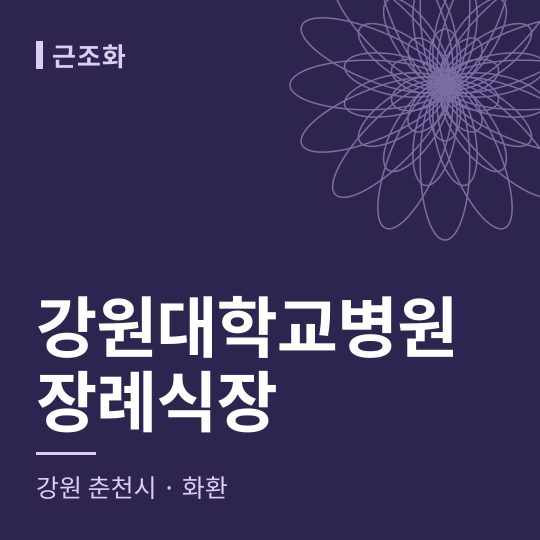 강원대학교병원장례식장 화환 — 강원 춘천시