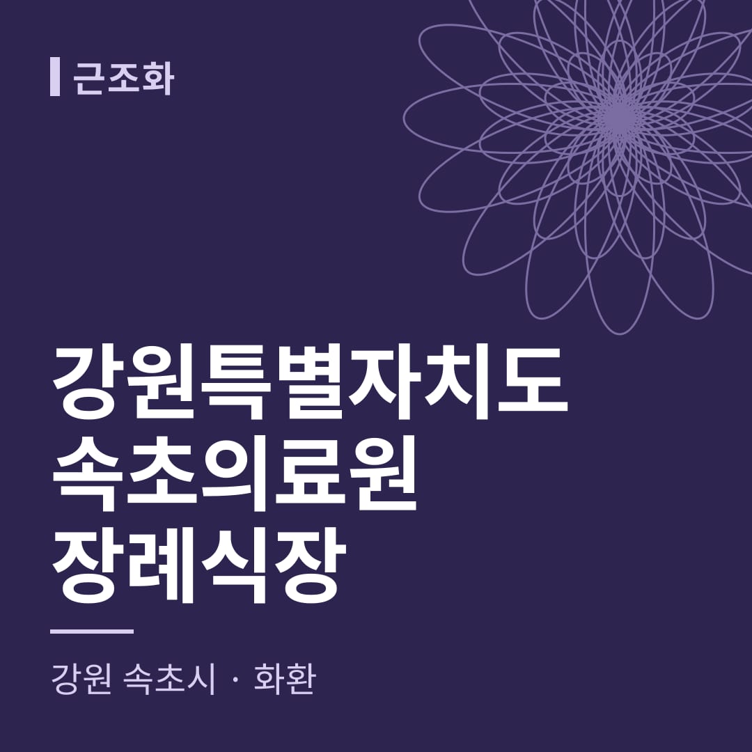 강원특별자치도속초의료원장례식장 화환 — 강원 속초시