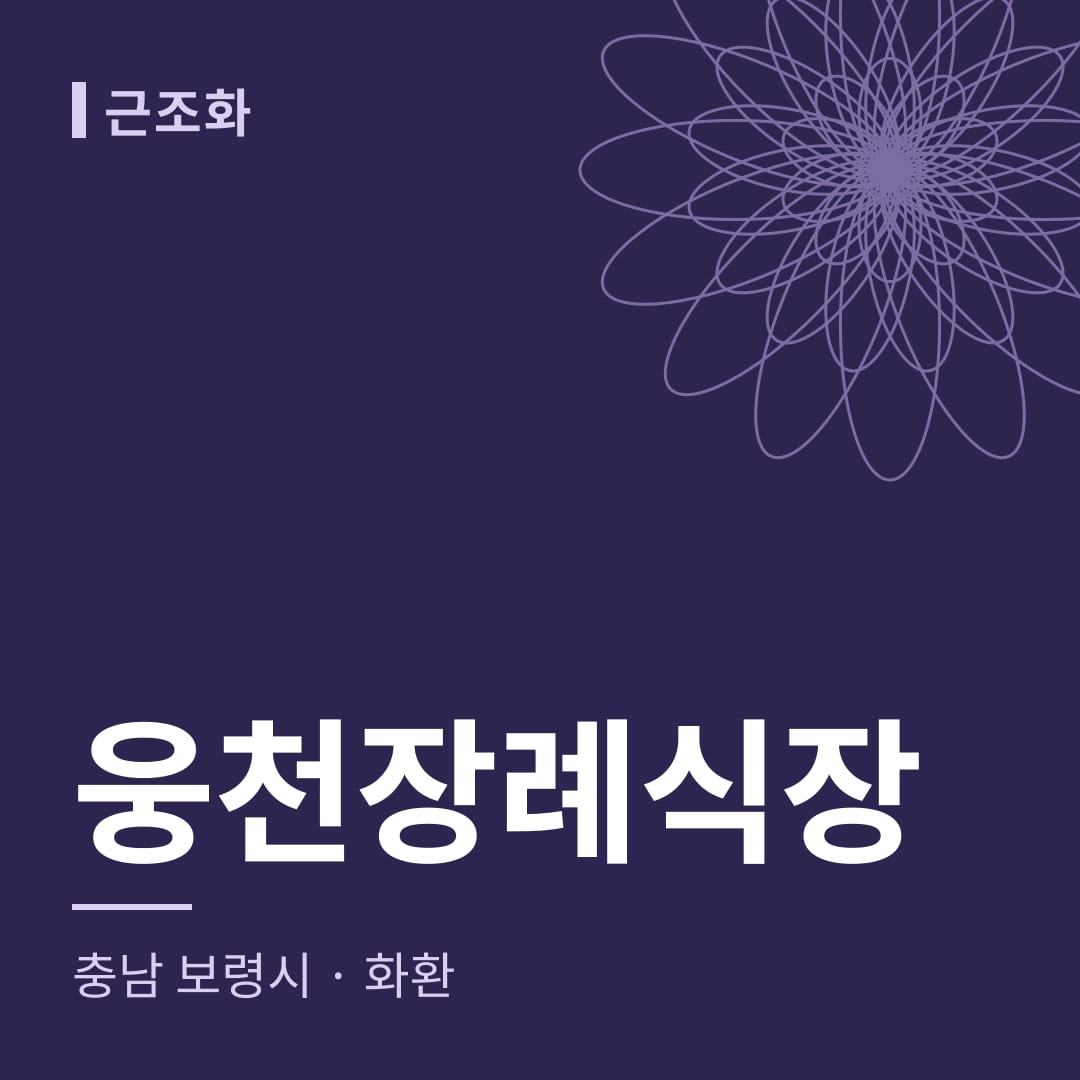 웅천장례식장 화환 — 충남 보령시