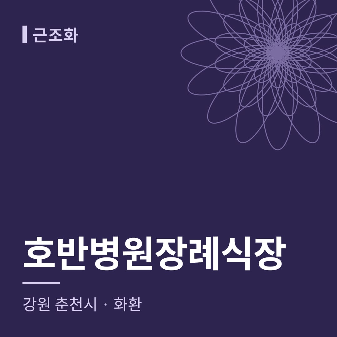 호반병원장례식장 화환 — 강원 춘천시